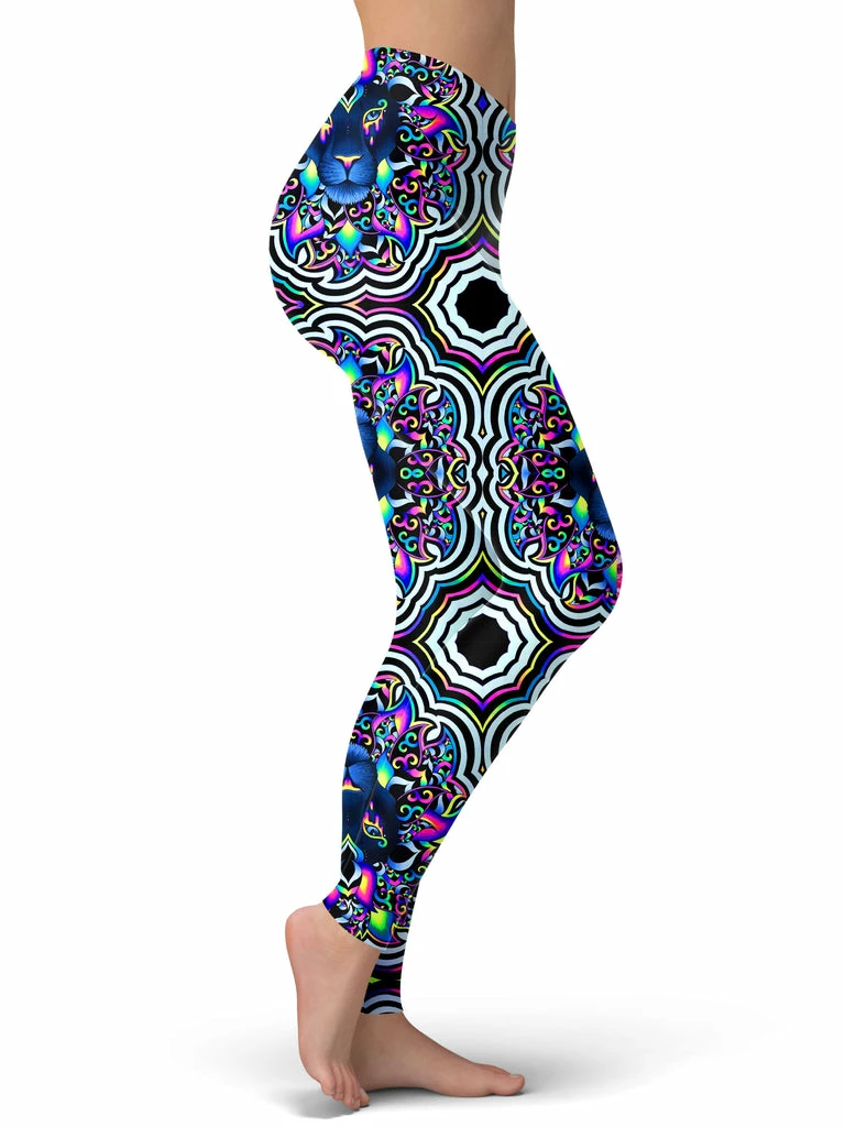 Electric Lion Leggings T6 Electric Lion Leggings -iEDM Shop BRIZBAZAAR LeggingScene08Ver02 ElectricLionV2