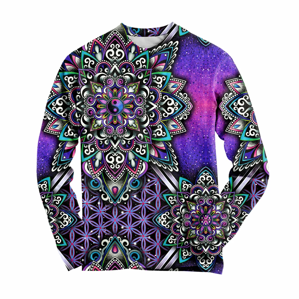 Blooming Balance Long Sleeve T6 Blooming Balance Long Sleeve -iEDM Shop Briz AllOverPrintLongSleeveShirts Front BloomingBalance