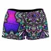 T6 Blooming Balance High-Waisted Women's Shorts -iEDM Shop Briz HighWaistedShortsFrontv3 BloomingBalance 2730x2730 1024x1024