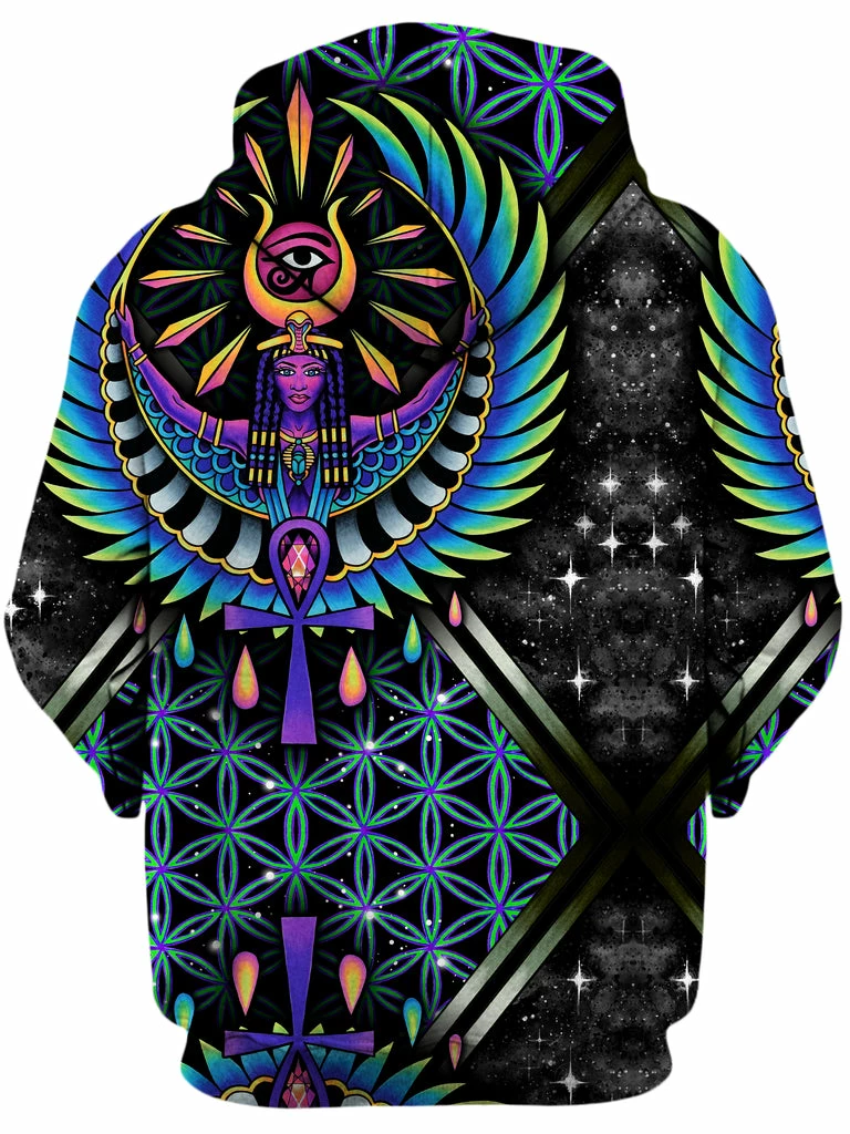 Isis Blue Unisex Hoodie T6 Isis Blue Unisex Hoodie -iEDM Shop Briz HoodiePullover02BackVer02 IsisBlue