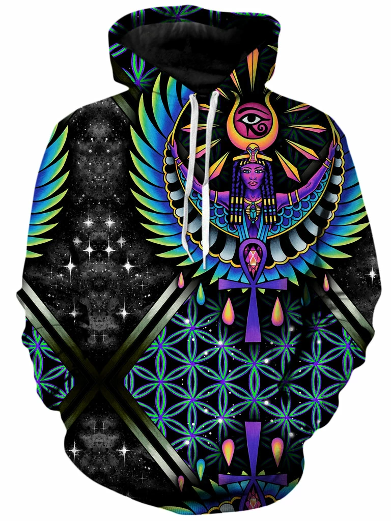 Isis Blue Unisex Hoodie T6 Isis Blue Unisex Hoodie -iEDM Shop Briz HoodiePullover02FrontVer02 IsisBlue