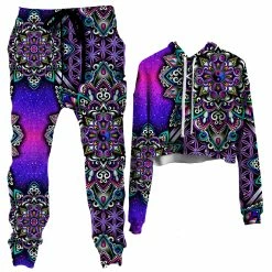 Ready To Ship Blooming Balance Crop Hoodie And Joggers Combo