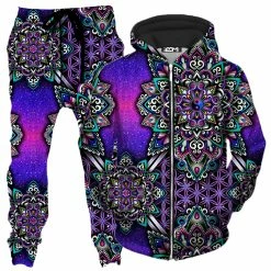 Ready To Ship Blooming Balance Zip-Up Hoodie And Joggers Combo