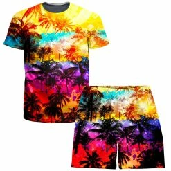 Ready To Ship Florida Palm Trees T-Shirt And Shorts Combo