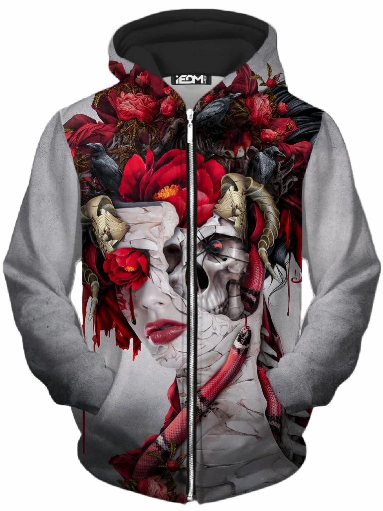 T6 Red Queen Unisex Zip-Up Hoodie