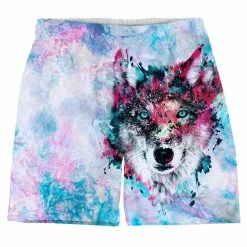 Ready To Ship Wolf T-Shirt And Shorts Combo -iEDM Shop RizaPeker MensShortsFront Wolf 2073x2730 1024x1024