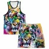 Ready To Ship Tiger Men's Tank And Shorts Combo -iEDM Shop RizaPeker Shorts MensTank Tiger 2048x2048 1024x1024