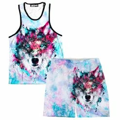 Ready To Ship Wolf Men's Tank And Shorts Combo