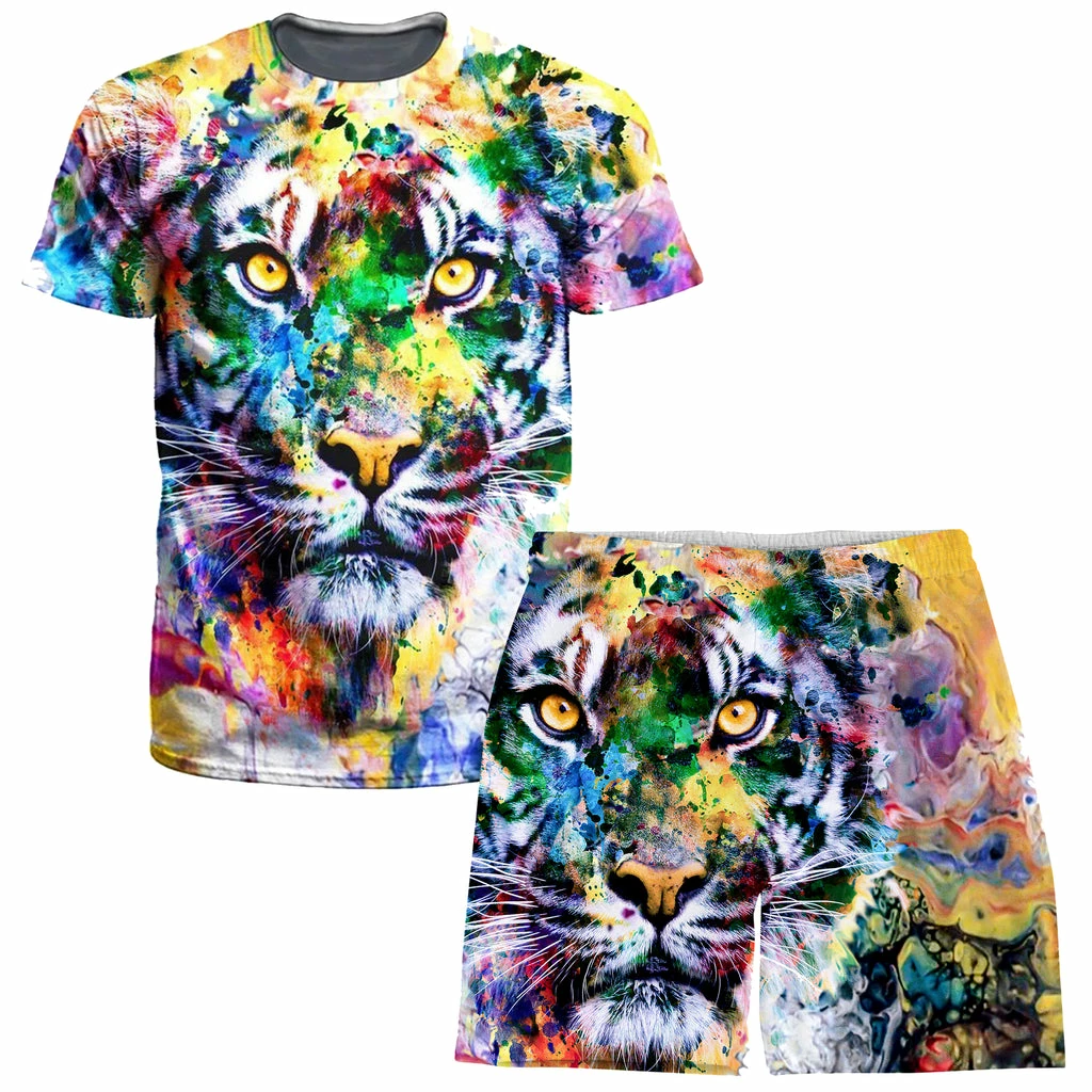Ready To Ship Tiger T-Shirt And Shorts Combo 3 Ready To Ship Tiger T-Shirt And Shorts Combo