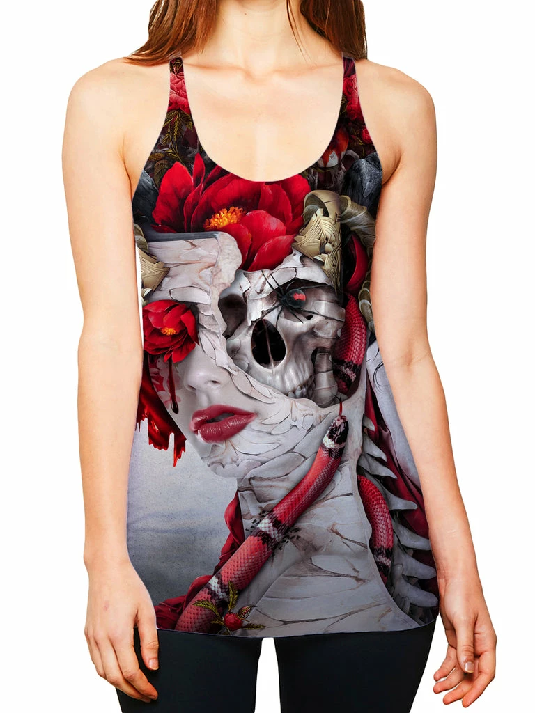 Red Queen Women's Tank T6 Red Queen Women's Tank -iEDM Shop RizaPeker TankTopRacerBackFrontVer04 RedQueen