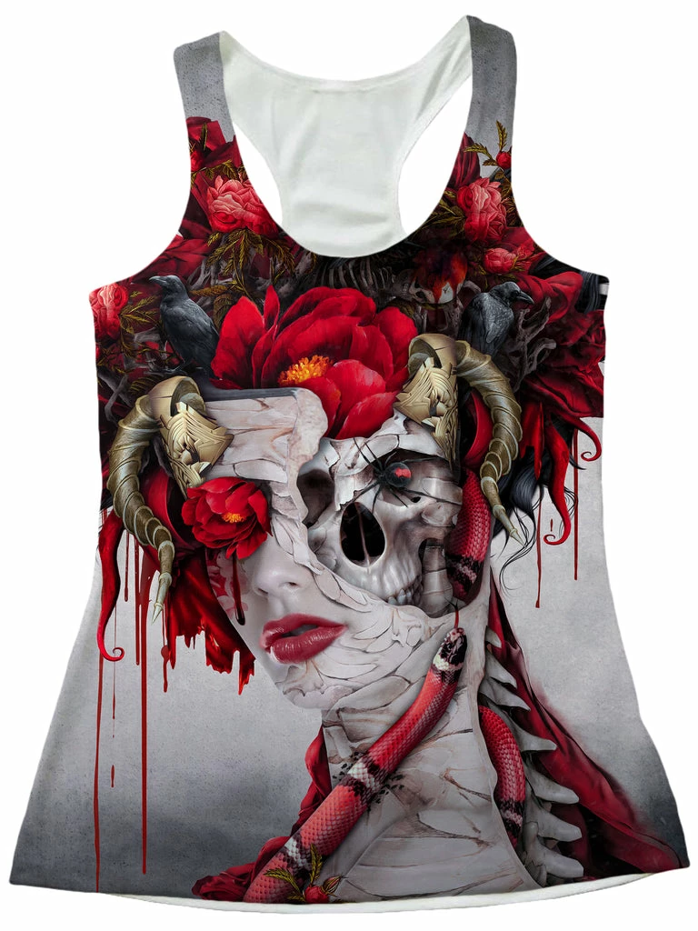 Red Queen Women's Tank T6 Red Queen Women's Tank -iEDM Shop RizaPeker TankTopRacerBackFrontVer05 RedQueen