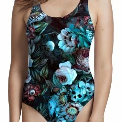 T6 Eyes Of Darkness Low Cut One-Piece Swimsuit