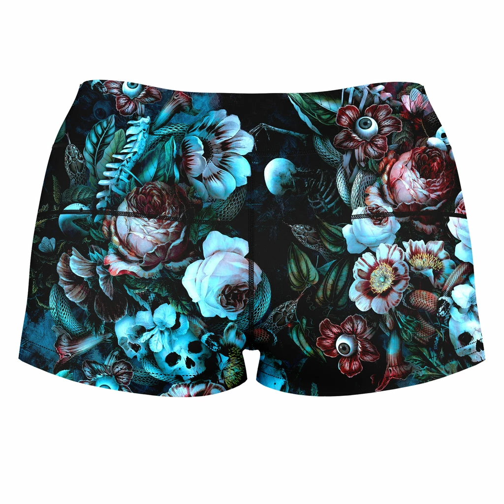 T6 Eyes Of Darkness High-Waisted Women's Shorts - Image 2
