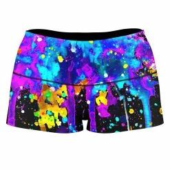 T6 Abstract High-Waisted Women's Shorts