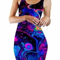 T6 Acid Bath Bodycon Mini Dress