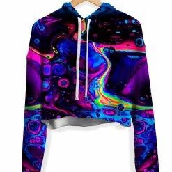 T6 Acid Bath Fleece Crop Hoodie