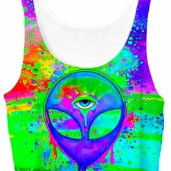 T6 Alien Melt Purple Crop Top