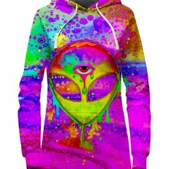 T6 Alien Melt Yellow Hoodie Dress