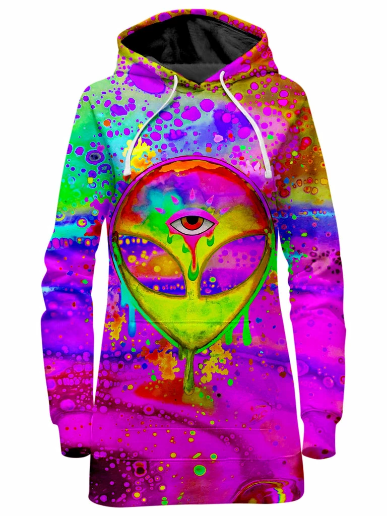 T6 Alien Melt Yellow Hoodie Dress 3 T6 Alien Melt Yellow Hoodie Dress