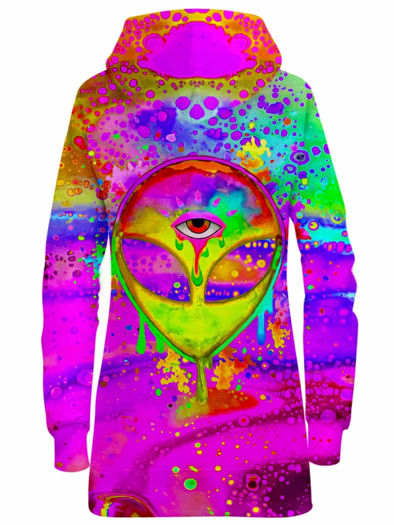 T6 Alien Melt Yellow Hoodie Dress 4 T6 Alien Melt Yellow Hoodie Dress - Image 2