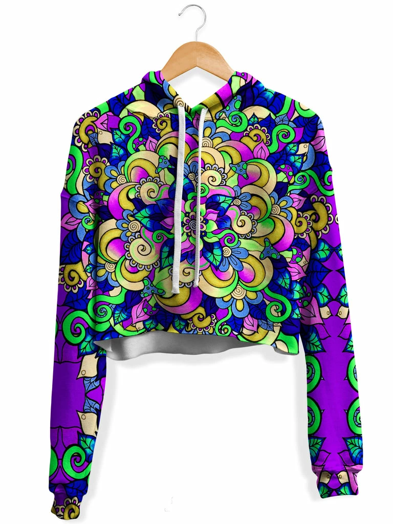 Blossom Fleece Crop Hoodie T6 Blossom Fleece Crop Hoodie -iEDM Shop brizbazaar blossom fleece crop hoodie