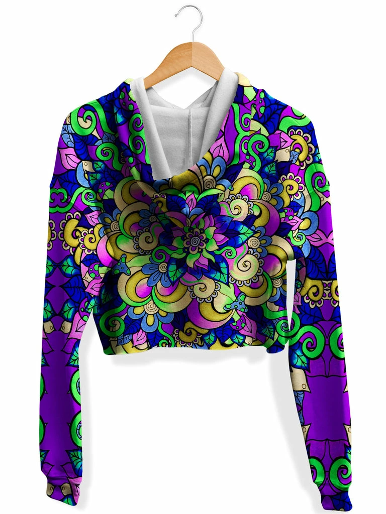 Blossom Fleece Crop Hoodie T6 Blossom Fleece Crop Hoodie -iEDM Shop brizbazaar blossom fleece crop hoodie