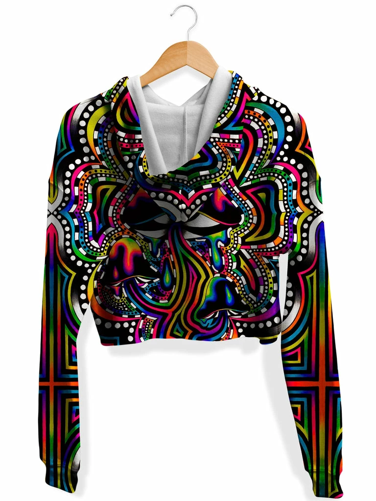 Briz Shroomz Fleece Crop Hoodie T6 Briz Shroomz Fleece Crop Hoodie -iEDM Shop brizbazaar briz shroomz fleece crop hoodie