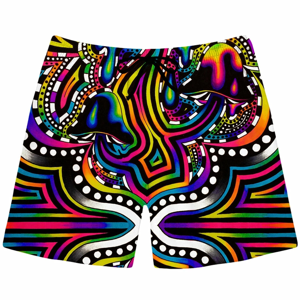 Briz Shroomz Swim Trunks T6 Briz Shroomz Swim Trunks -iEDM Shop brizbazaar briz shroomz swim trunks
