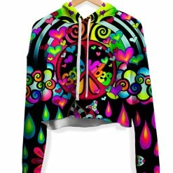 T6 Brizmosphere Fleece Crop Hoodie