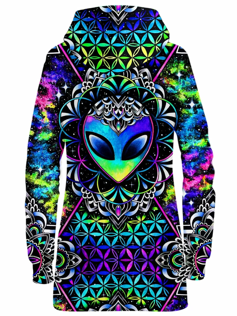 Conscious Cosmos Hoodie Dress T6 Conscious Cosmos Hoodie Dress -iEDM Shop brizbazaar conscious cosmos hoodie dress