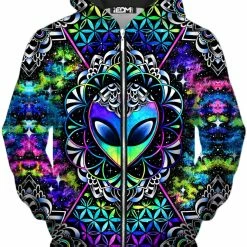 T6 Conscious Cosmos Unisex Zip-Up Hoodie