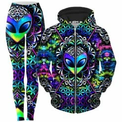 Ready To Ship Conscious Cosmos Zip-Up Hoodie And Leggings Combo