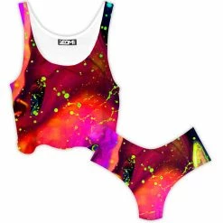 Ready To Ship Cosmos Crop Top And Booty Shorts Combo