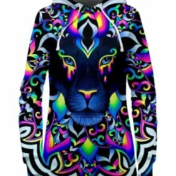 T6 Electric Lion Hoodie Dress