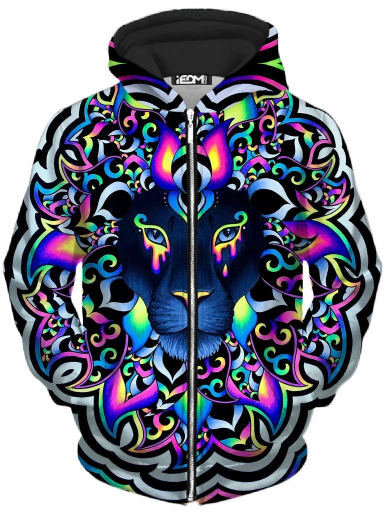 Electric Lion Unisex Zip-Up Hoodie T6 Electric Lion Unisex Zip-Up Hoodie -iEDM Shop brizbazaar electric lion unisex zip up hoodie