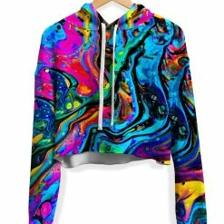 T6 Funkadelic Fleece Crop Hoodie