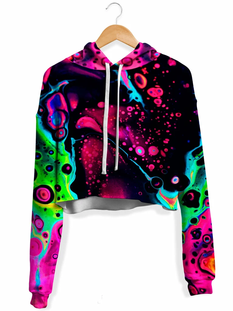 Heart Fleece Crop Hoodie T6 Heart Fleece Crop Hoodie -iEDM Shop brizbazaar heart fleece crop hoodie