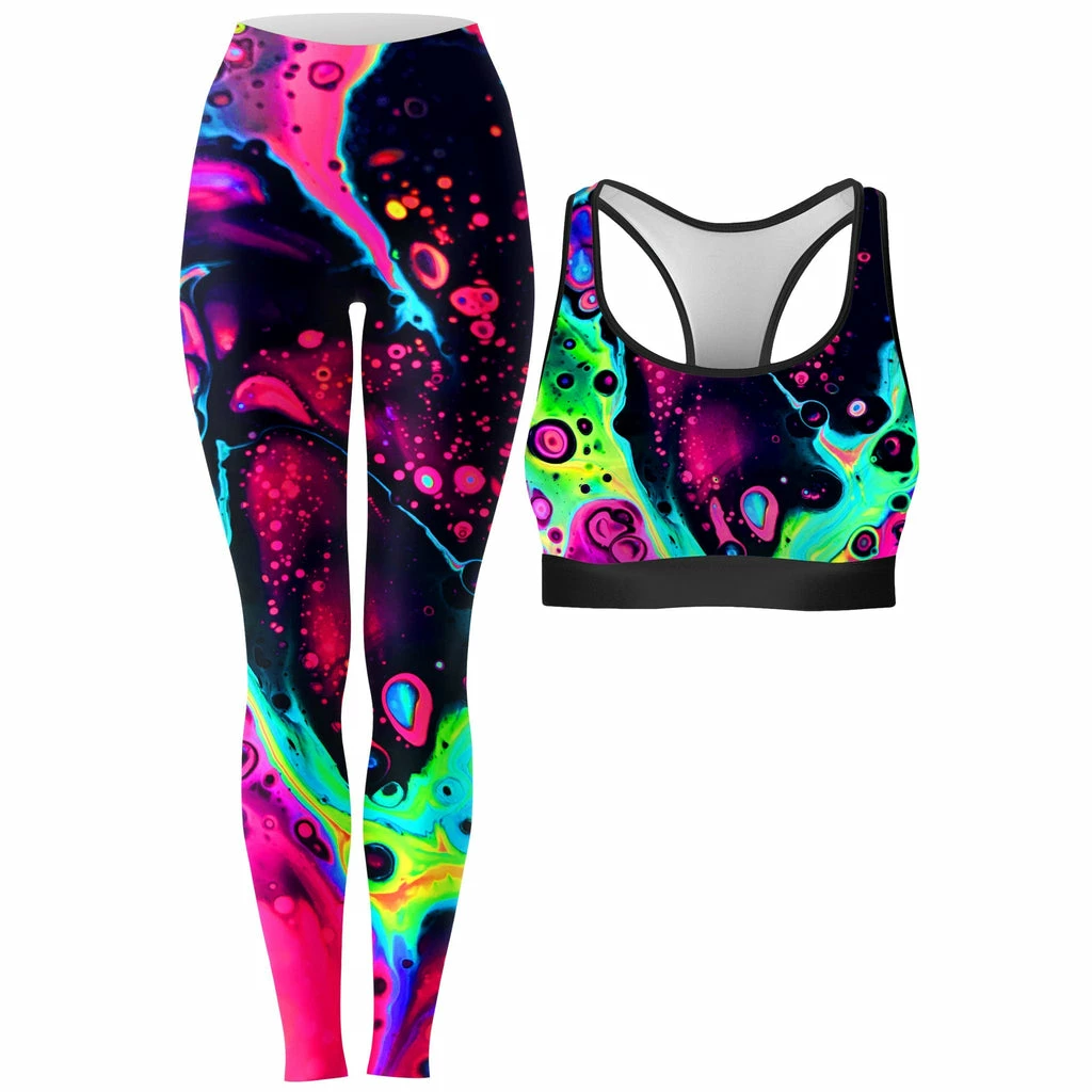 Heart Rave Bra and Leggings Combo Ready To Ship Heart Rave Bra And Leggings Combo -iEDM Shop brizbazaar heart rave bra and leggings combo