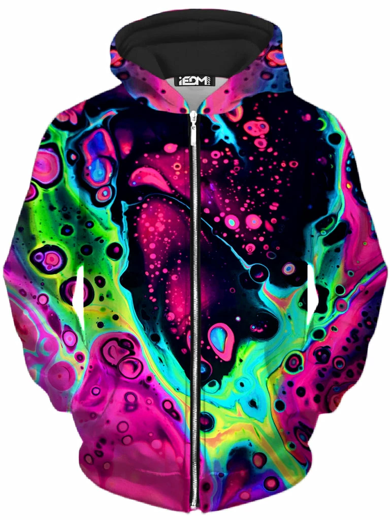 Heart Unisex Zip-Up Hoodie T6 Heart Unisex Zip-Up Hoodie -iEDM Shop brizbazaar heart unisex zip up hoodie