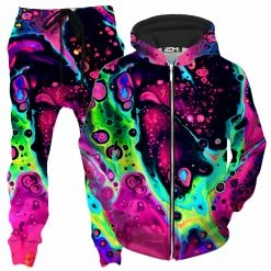 Ready To Ship Heart Zip-Up Hoodie And Joggers Combo