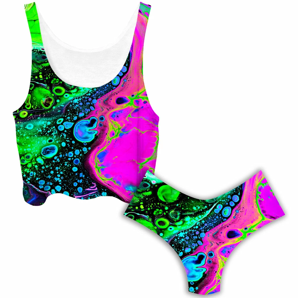 Ready To Ship Jasper Sea Crop Top And Booty Shorts Combo