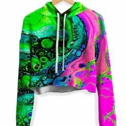 T6 Jasper Sea Fleece Crop Hoodie