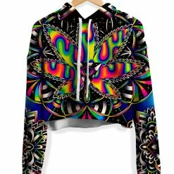 T6 Kronic Haze Fleece Crop Hoodie