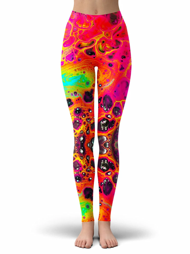 Ready To Ship Lava Trip Crop Top And Leggings Combo - Image 3