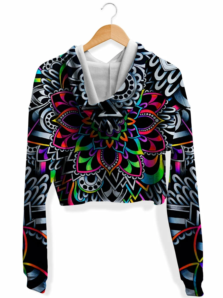 T6 Mandala Vibez Fleece Crop Hoodie 4 T6 Mandala Vibez Fleece Crop Hoodie - Image 2