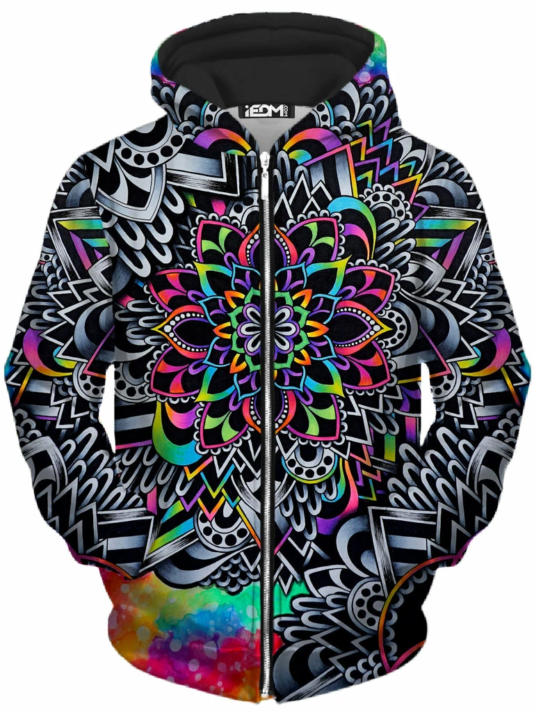 T6 Mandala Vibez Unisex Zip-Up Hoodie