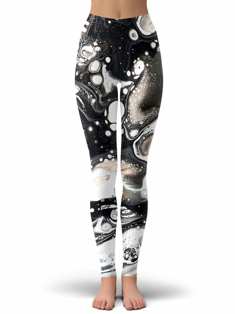 Ready To Ship Monochrome Melt Crop Top And Leggings Combo 5 Ready To Ship Monochrome Melt Crop Top And Leggings Combo - Image 3