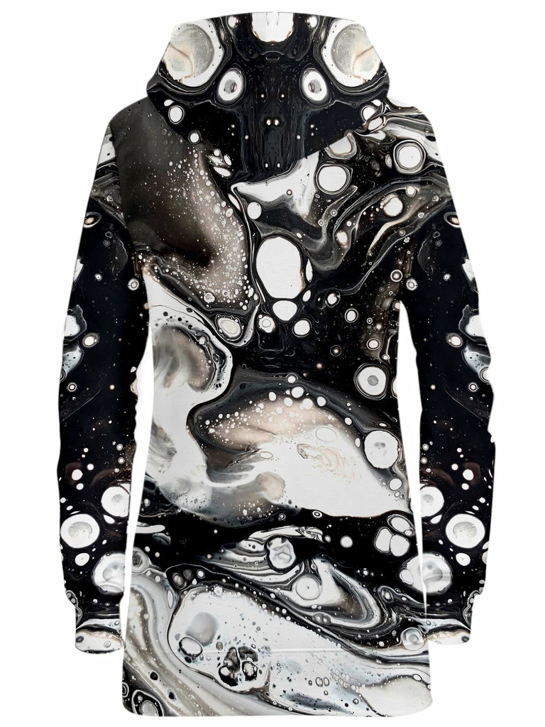 Monochrome Melt Hoodie Dress T6 Monochrome Melt Hoodie Dress -iEDM Shop brizbazaar monochrome melt hoodie dress