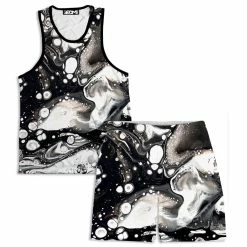 Ready To Ship Monochrome Melt Men's Tank And Shorts Combo