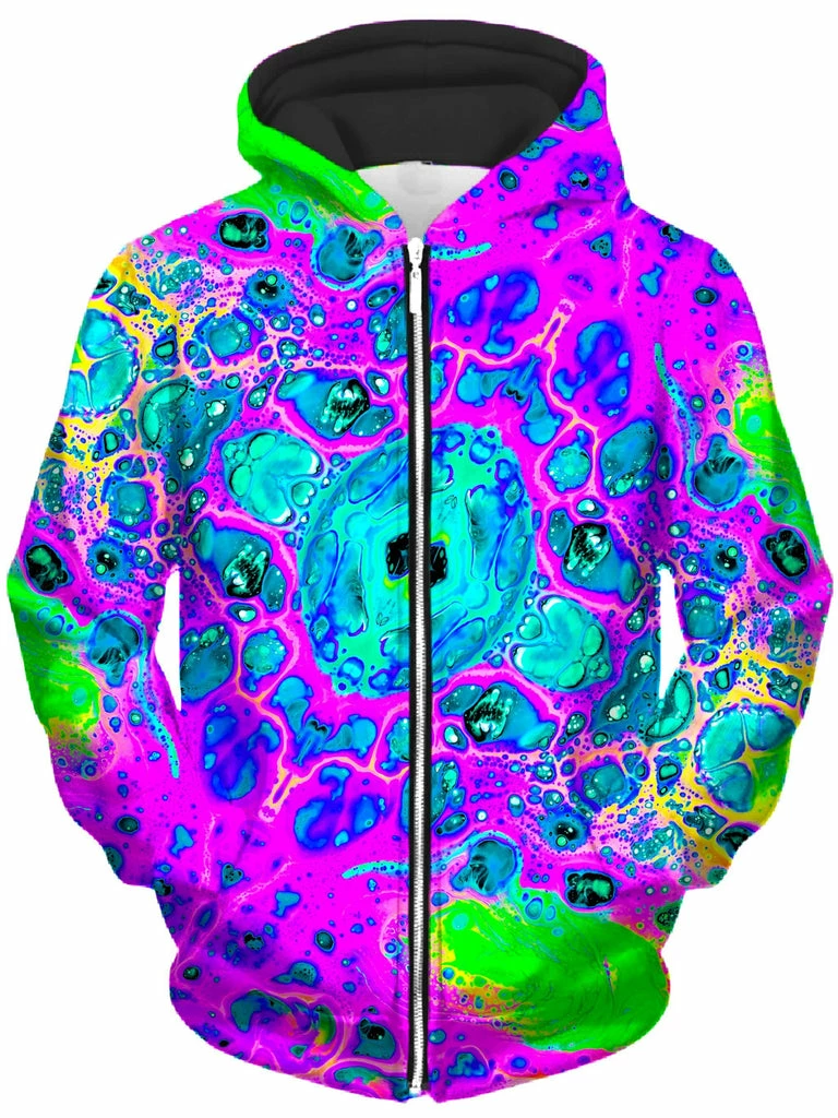 Neon Drip Unisex Zip-Up Hoodie T6 Neon Drip Unisex Zip-Up Hoodie -iEDM Shop brizbazaar neon drip unisex zip up hoodie